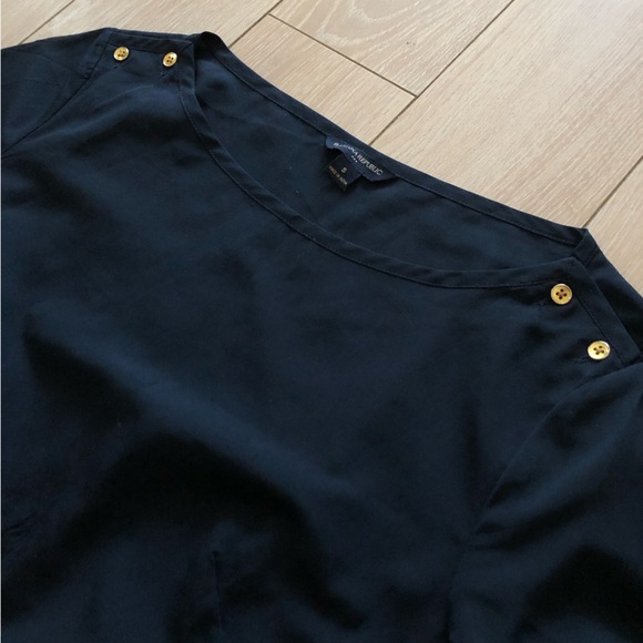 Banana Republic 3/4 Sleeve Blouse in Navy Size S - Picture 6 of 11
